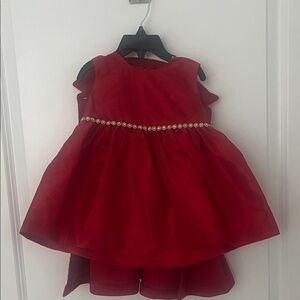 Elegant Red Baby Dress with Matching Jacket